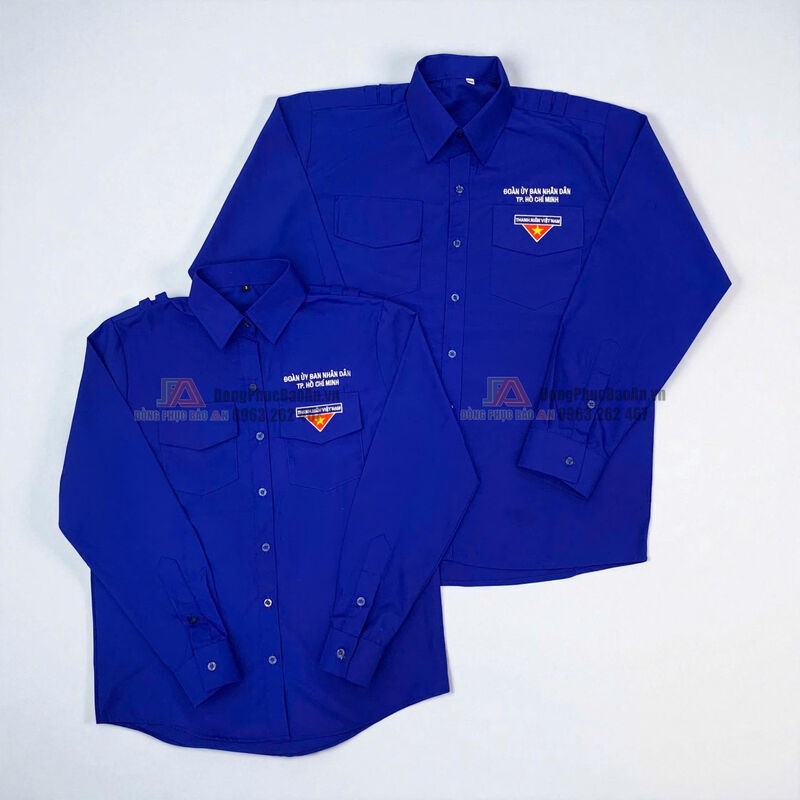 áo đoàn thêu logo