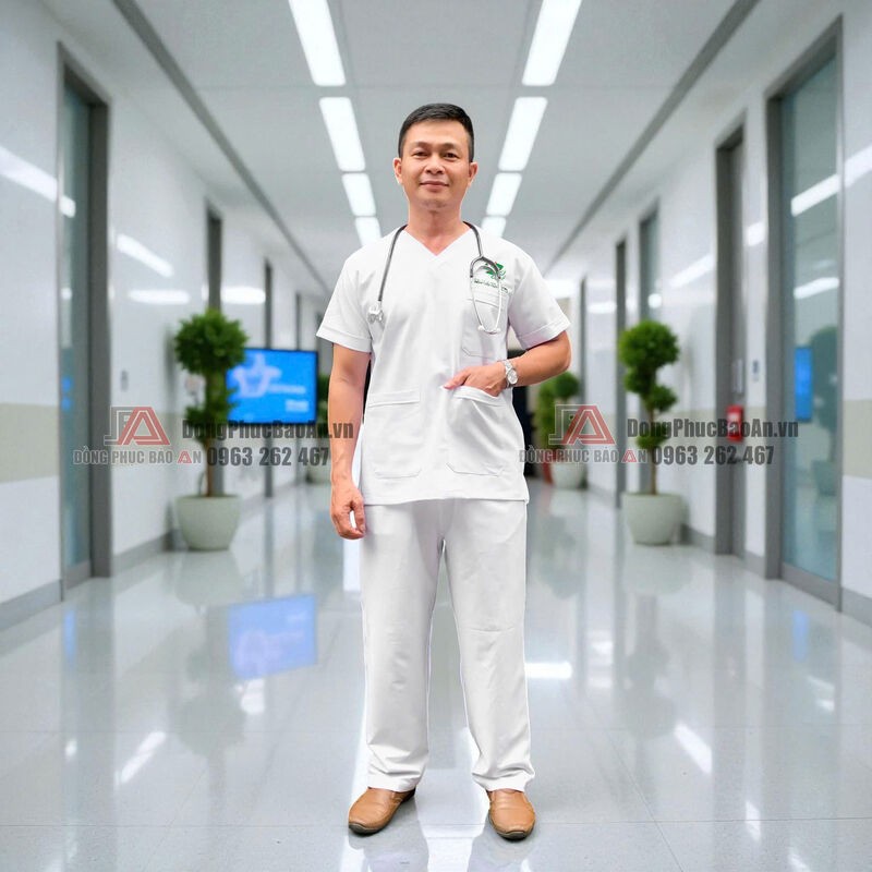 bộ scrubs bác sĩ điều dưỡng bệnh viện quân y 175