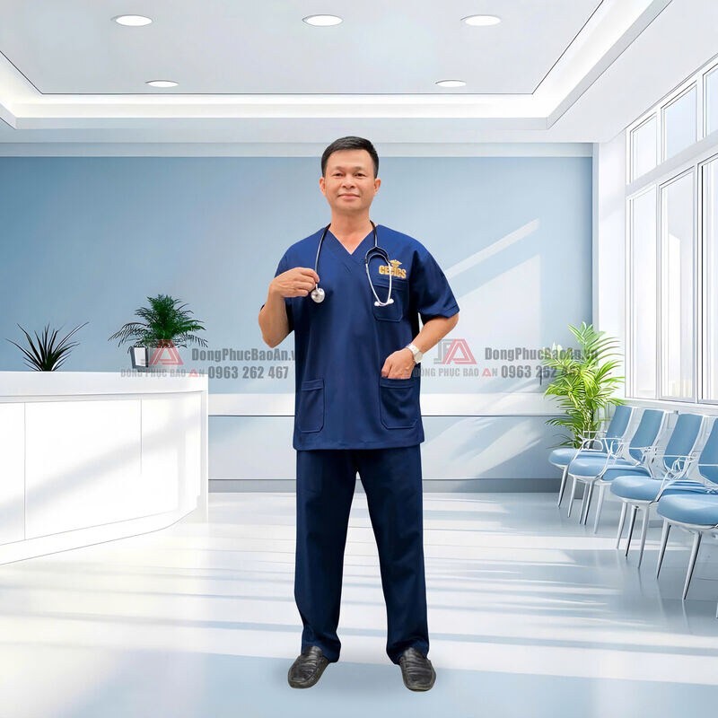 may đồng phục scrubs chuyên nghiệp