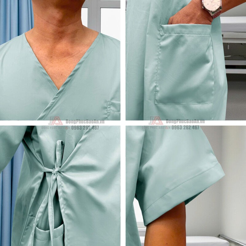 xưởng may áo choàng bệnh nhân theo yêu cầu