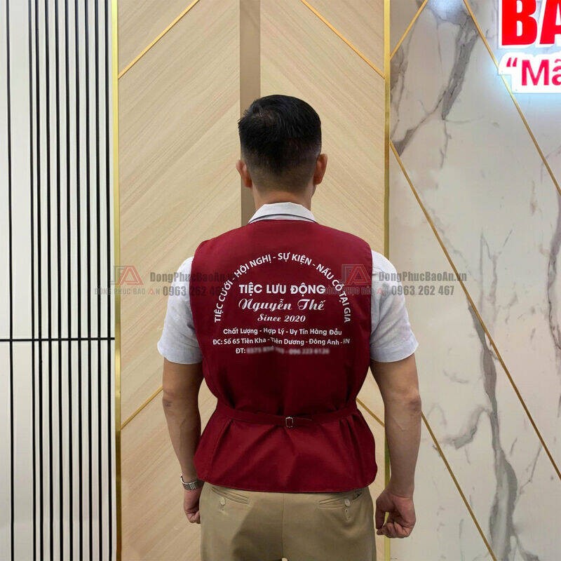 áo ghile nhà hàng tiệc cưới