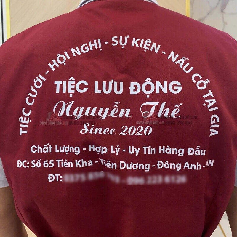 đồng phục ghile in logo