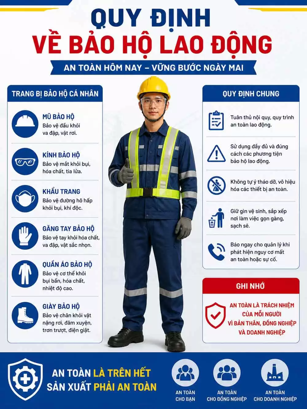 Quy định về bảo hộ lao động tại Việt Nam - Đồng Phục Bảo An